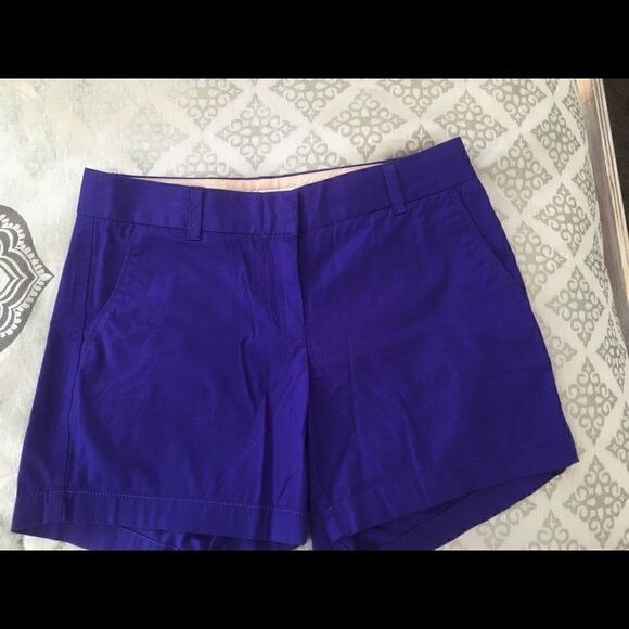 J Crew 3” inseam cobalt chino stretch shorts - Picture 1 of 10